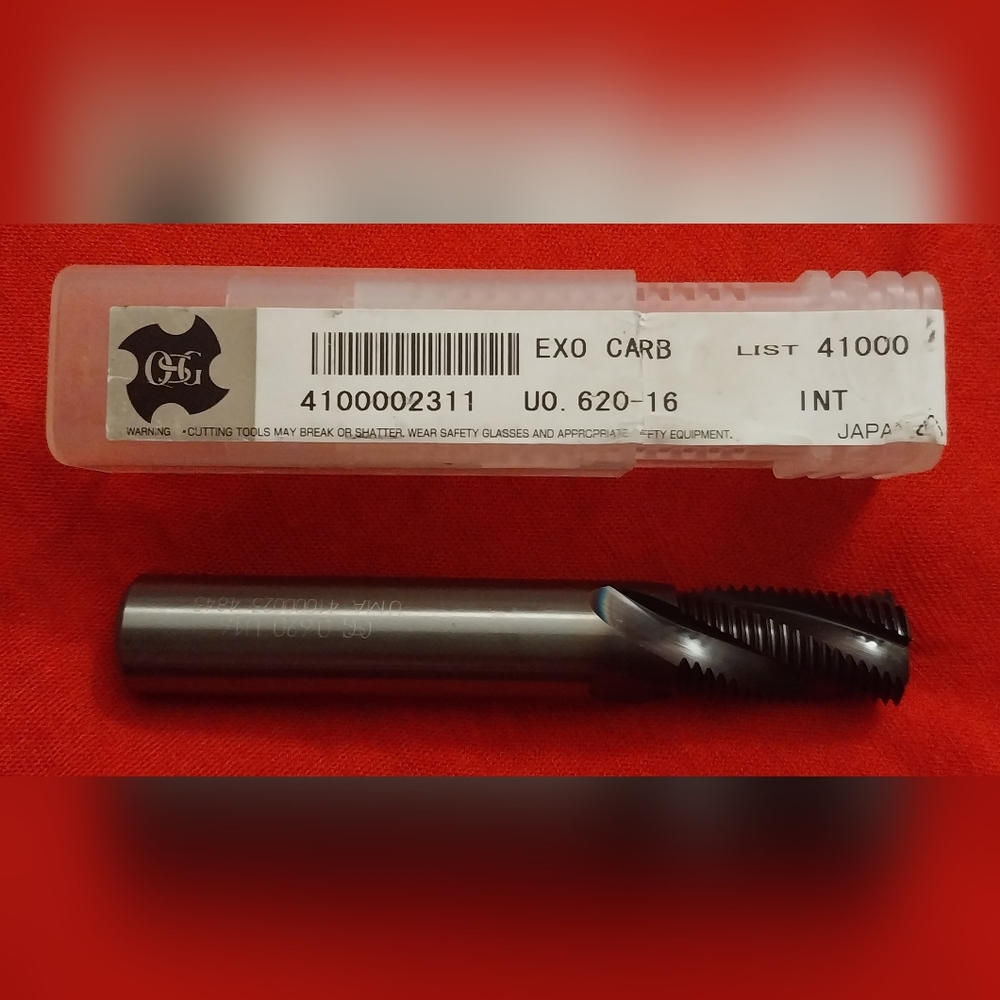 New 3/4" 4 Flute 5/8" Shank OSG Exocarb Carbide Thread Mill for Steel 4100002311